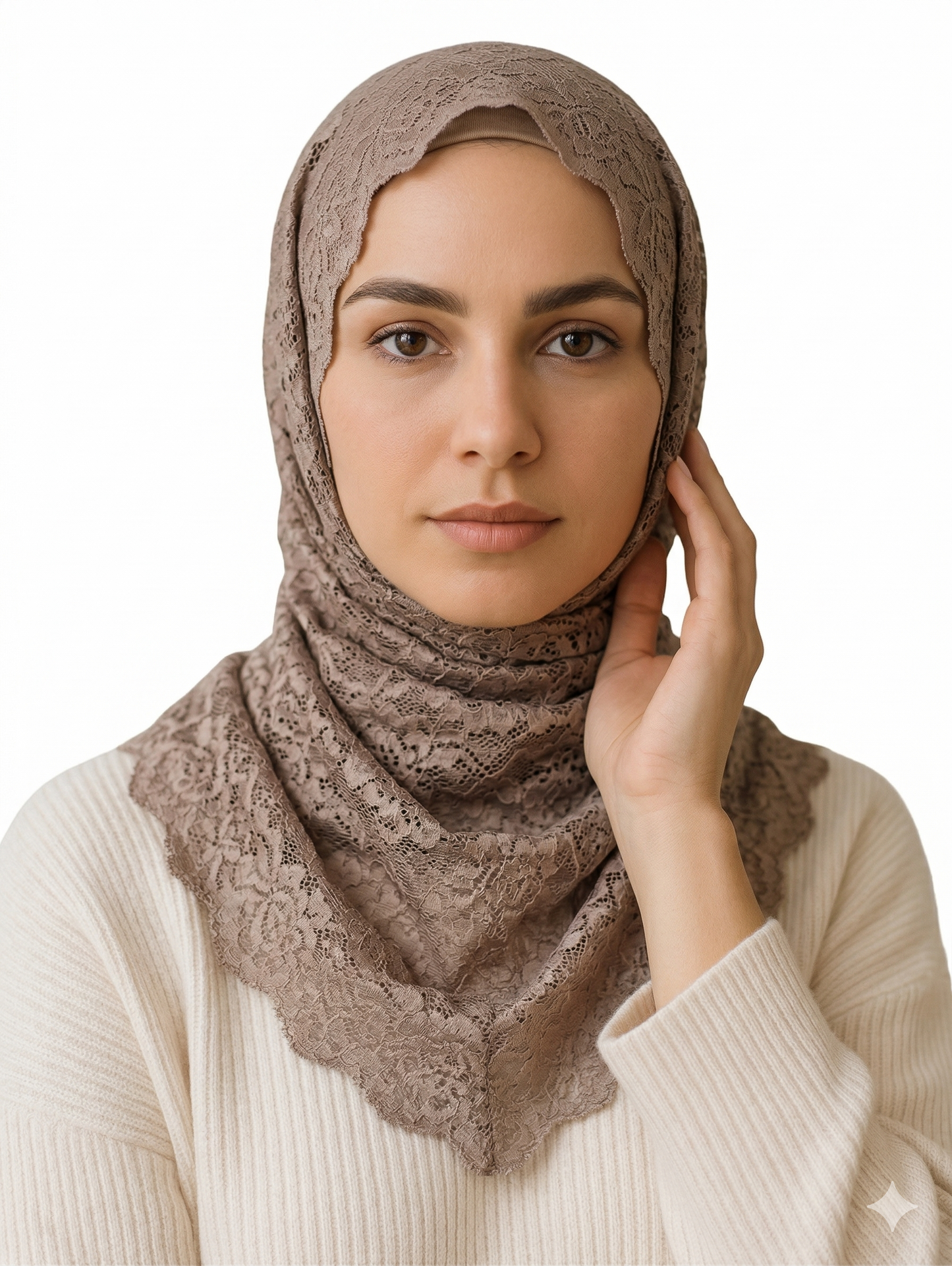 SHADOW Premium Floral Lace Fabric with Scalloped Edge