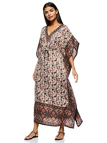 Women's Long Kaftan Ethnic Print Loose Vintage Dress Hijab Shadow Dubai Women's Long Kaftan Ethnic Print Loose Vintage Dress Hijab Shadow Dubai