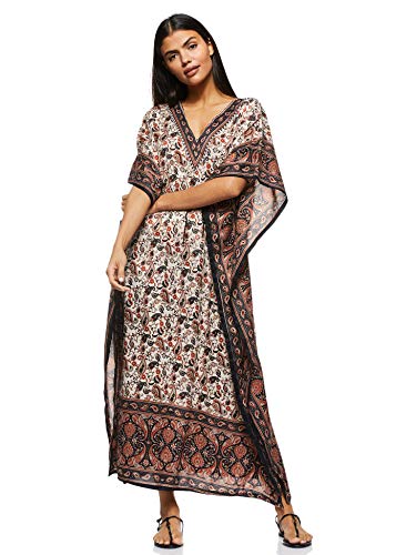 Women's Long Kaftan Ethnic Print Loose Vintage Dress
