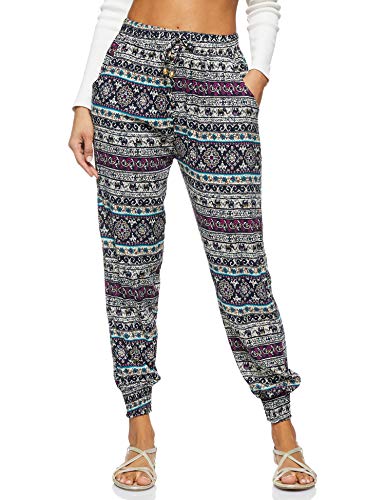 Women's Bohemian Printed Loose Harem Baggy Elasticated Pant