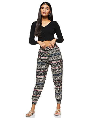 Women's Bohemian Printed Loose Harem Baggy Elasticated Pant