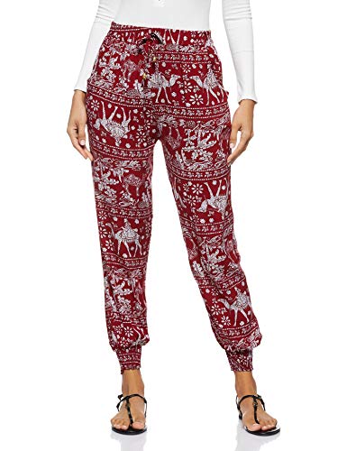 Women's Bohemian Printed Loose Harem Baggy Elasticated Pant