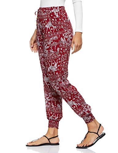 Women's Bohemian Printed Loose Harem Baggy Elasticated Pant