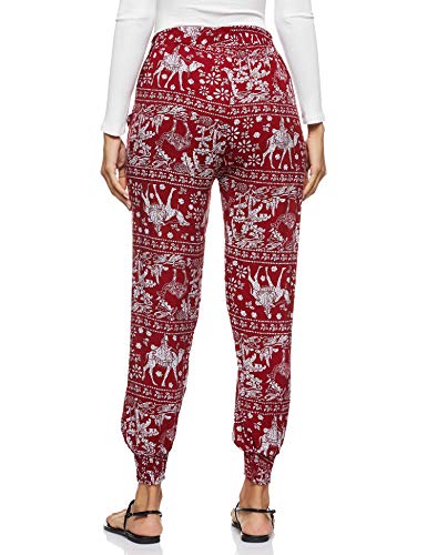 Women's Bohemian Printed Loose Harem Baggy Elasticated Pant
