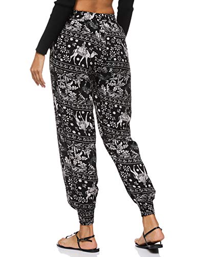 Women's Bohemian Printed Loose Harem Baggy Elasticated Pant