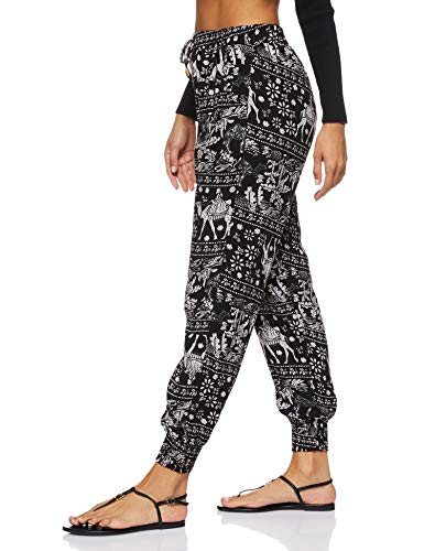 Women's Bohemian Printed Loose Harem Baggy Elasticated Pant
