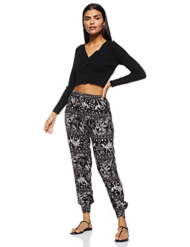 Women's Bohemian Printed Loose Harem Baggy Elasticated Pant
