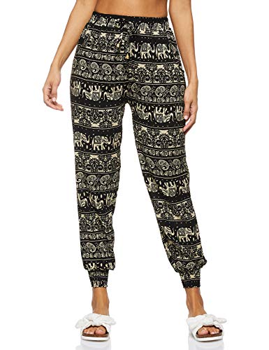 Women's Bohemian Printed Loose Harem Baggy Elasticated Pant