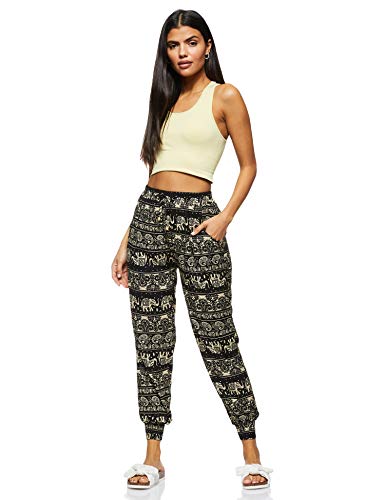 Women's Bohemian Printed Loose Harem Baggy Elasticated Pant