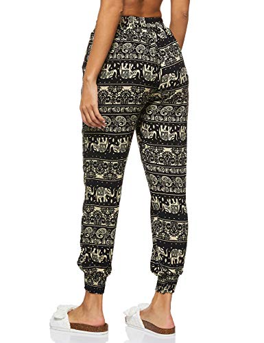 Women's Bohemian Printed Loose Harem Baggy Elasticated Pant