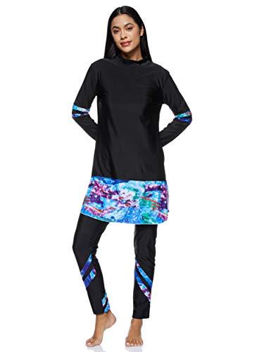 Women's 3 Pieces Modest Burkini Swimsuit Set