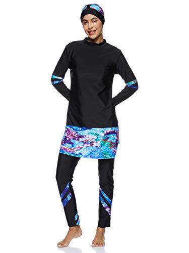 Women's 3 Pieces Modest Burkini Swimsuit Set