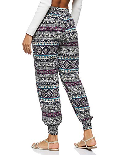 Women's Bohemian Printed Loose Harem Baggy Elasticated Pant