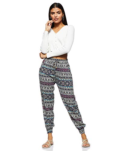 Women's Bohemian Printed Loose Harem Baggy Elasticated Pant