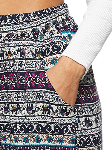 Women's Bohemian Printed Loose Harem Baggy Elasticated Pant