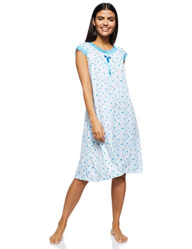 Women's Floral Pattern Short Night Dress Short Sleeve