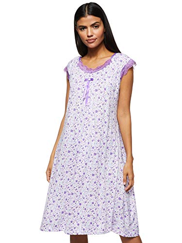 Women's Floral Pattern Short Night Dress Short Sleeve