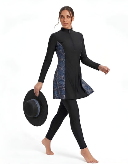 SHADOW-Premium 3-Piece Modest Swimsuit