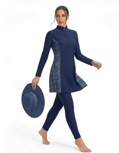 SHADOW-Premium 3-Piece Modest Swimsuit