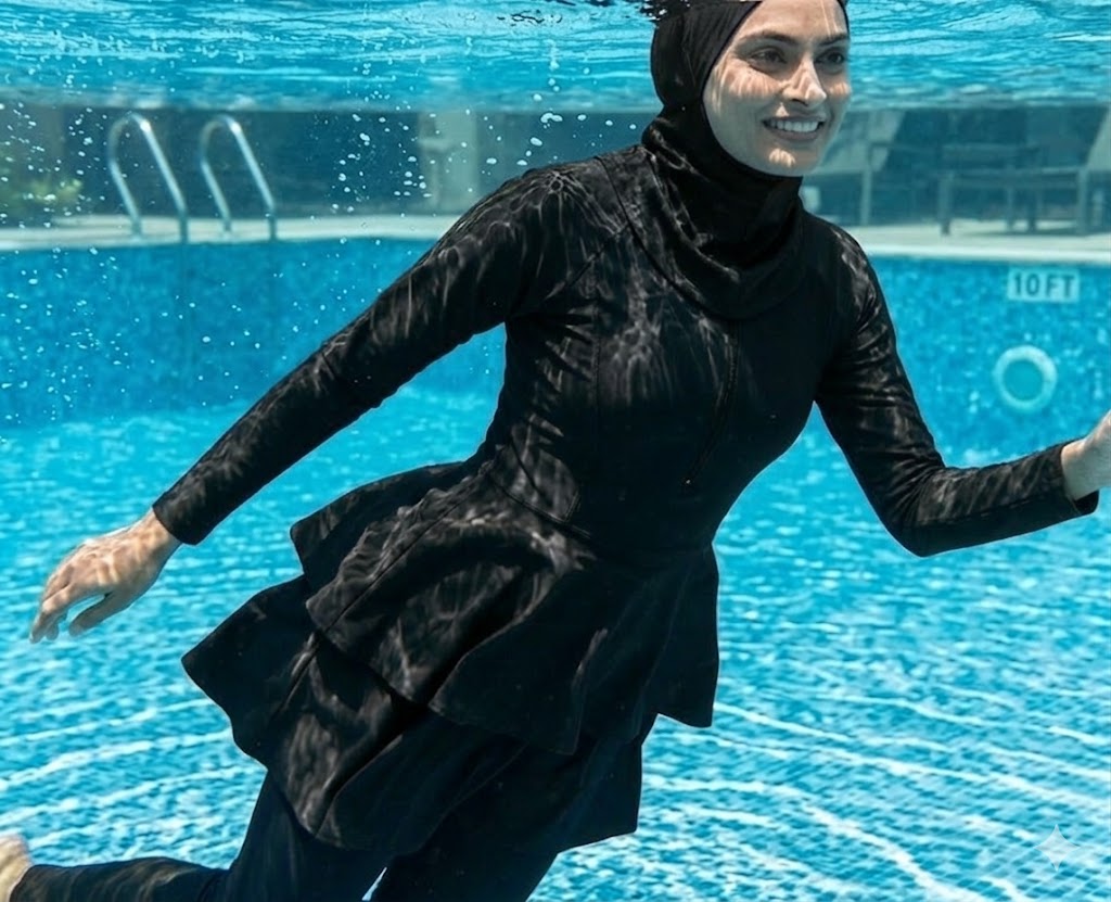 SHADOW-Premium 3-Piece Modest Swimsuit
