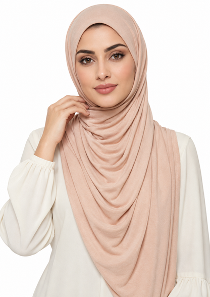 Jersey Stretch Shailah Hijab - Beige