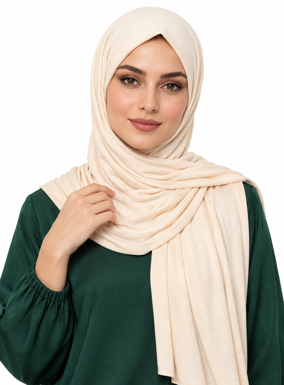 Jersey Stretch Shailah Hijab - Light Beige
