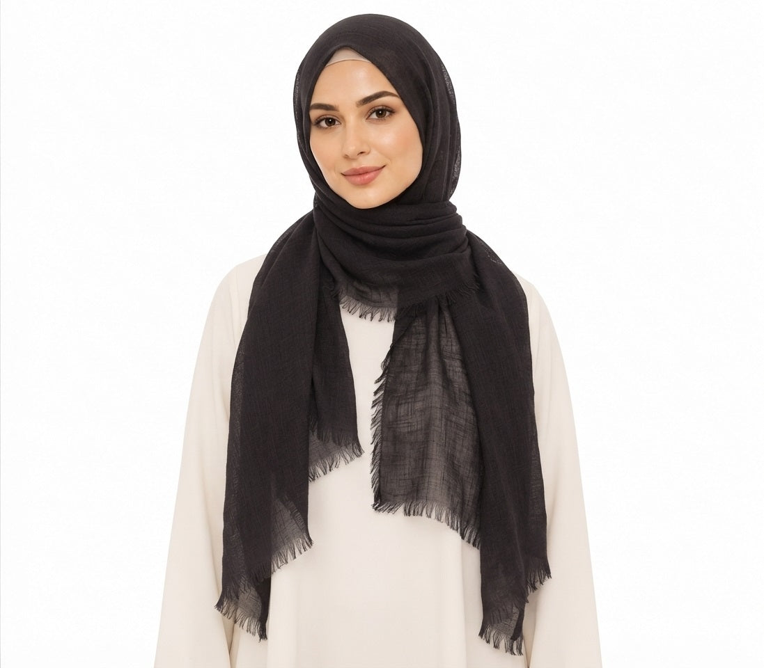 Soft-Touch Poly-Cotton Shailah - Black