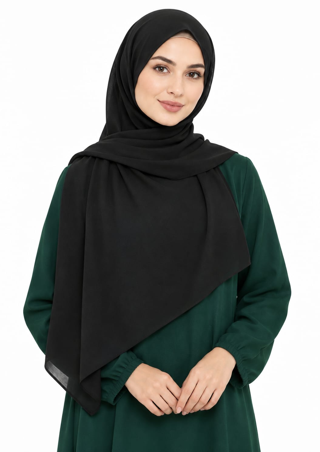 Pearl Bubble Chiffon Shailah - Black