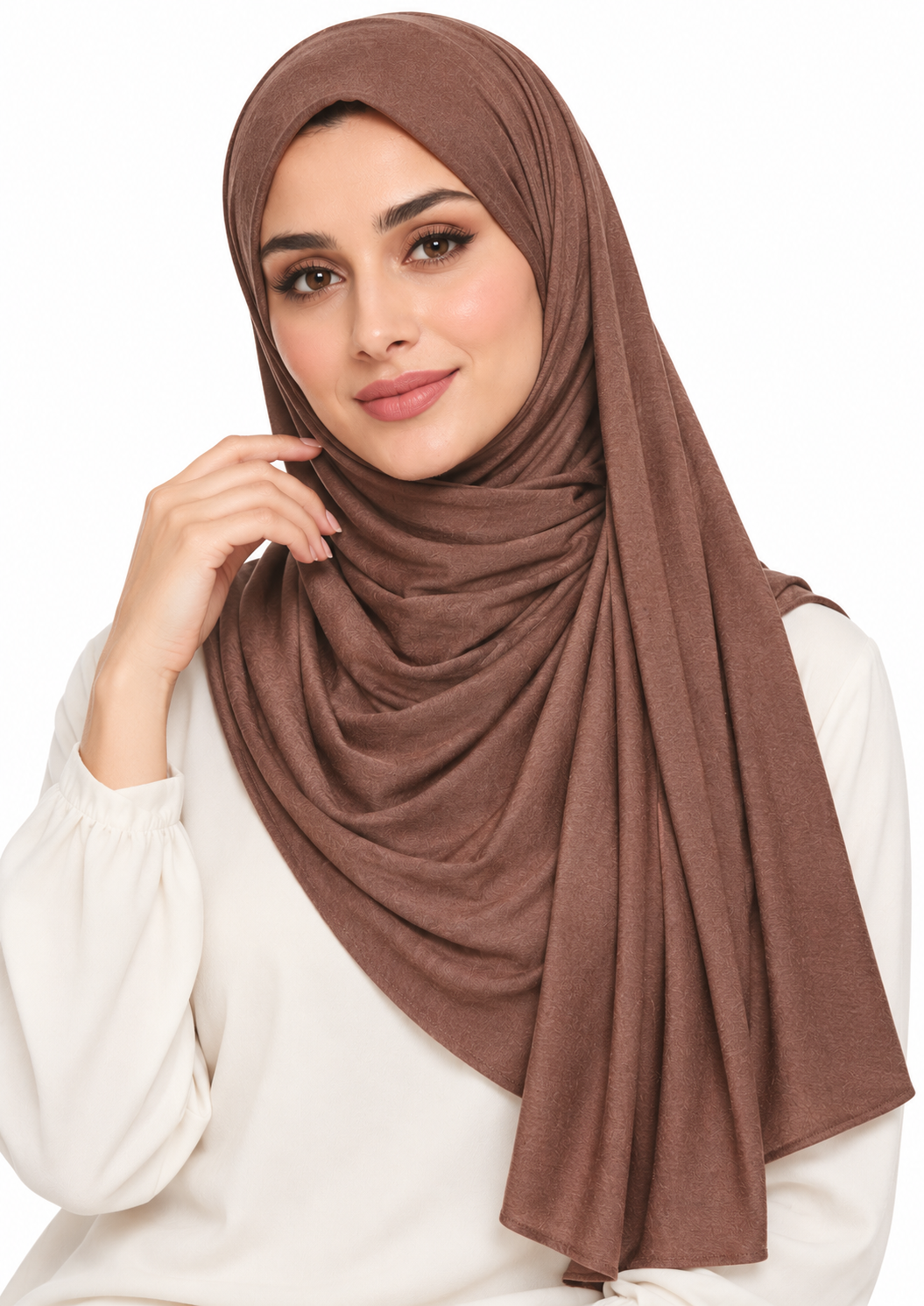 Jersey Stretch Shailah Hijab - Chocolate Brown