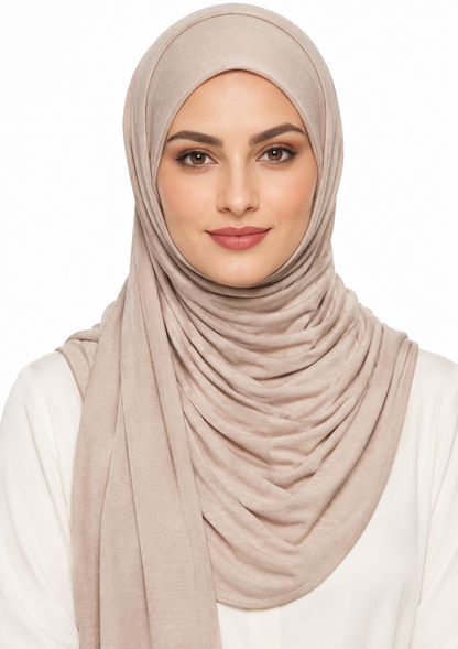 Jersey Stretch Shailah Hijab - Sand Stone