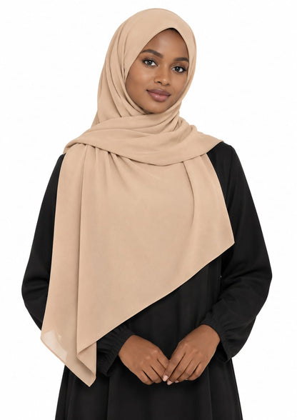 Pearl Bubble Chiffon Shailah - Tan