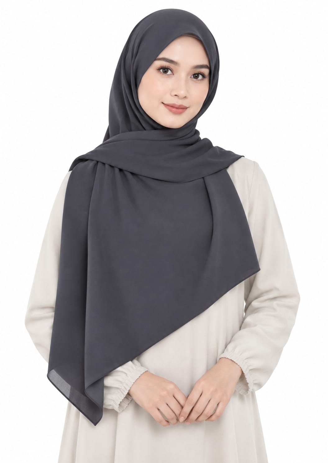 Pearl Bubble Chiffon Shailah - Dark Grey