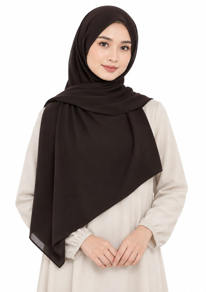 Pearl Bubble Chiffon Shailah - Dark Chocolate