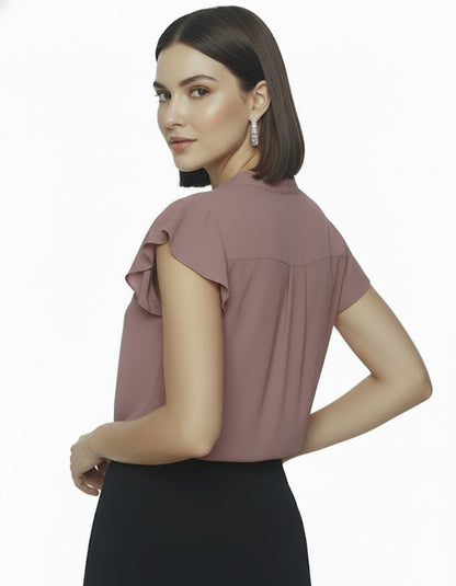 SHADOW-sleeveless teal blouse