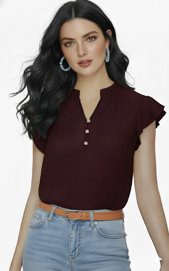 SHADOW-sleeveless teal blouse