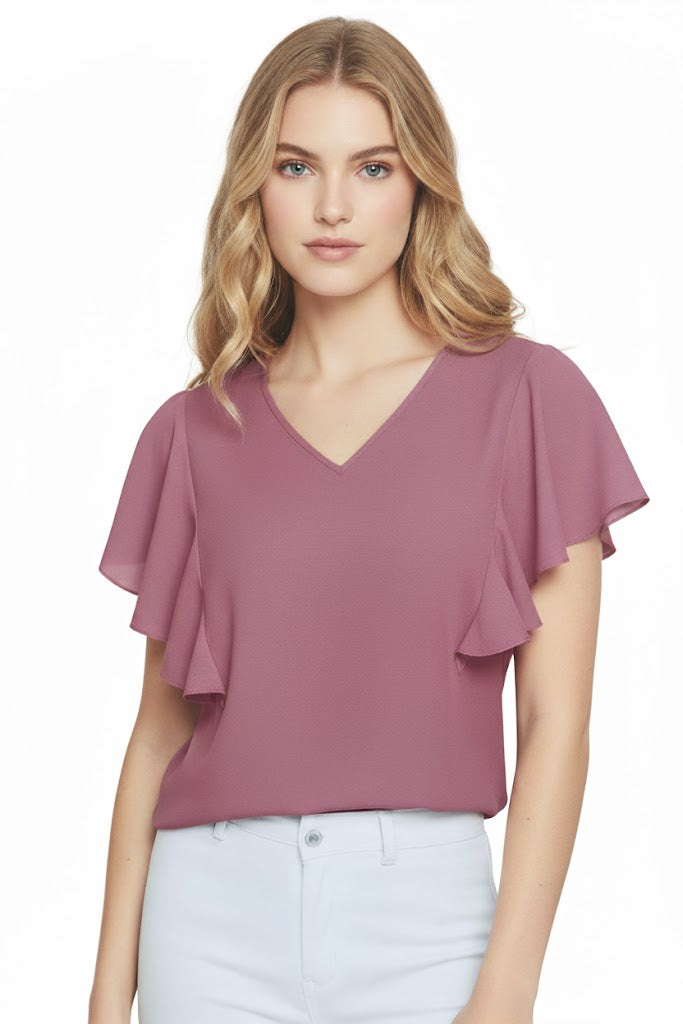 SHADOW-sleeveless teal blouse