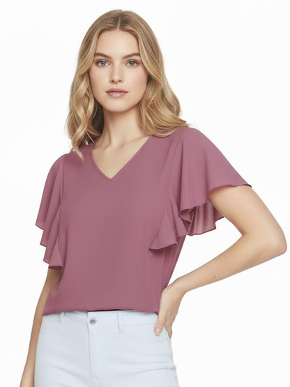 SHADOW-sleeveless teal blouse