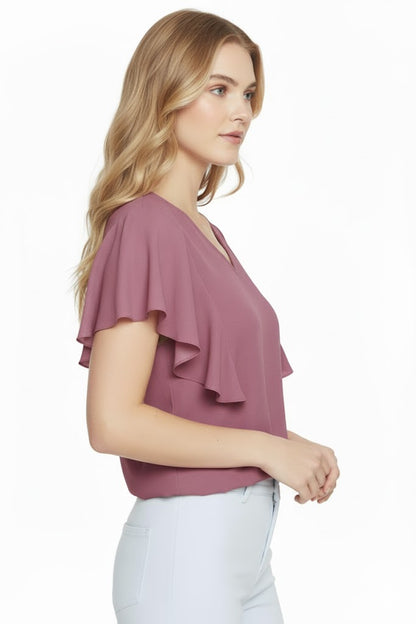 SHADOW-sleeveless teal blouse