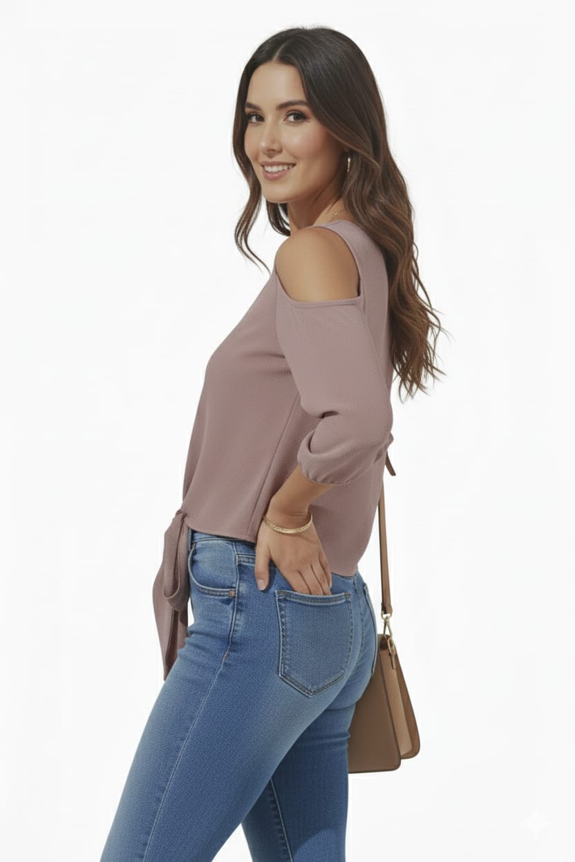 SHADOW-sleeveless teal blouse