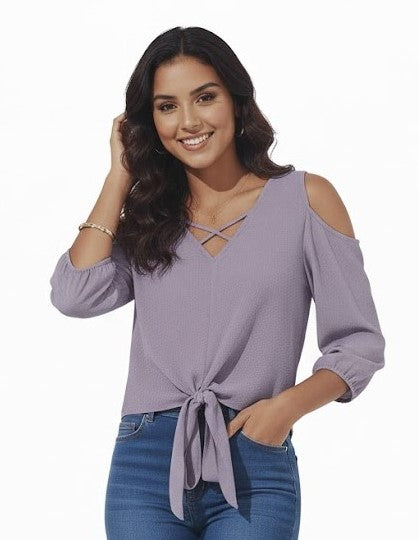 SHADOW-sleeveless teal blouse