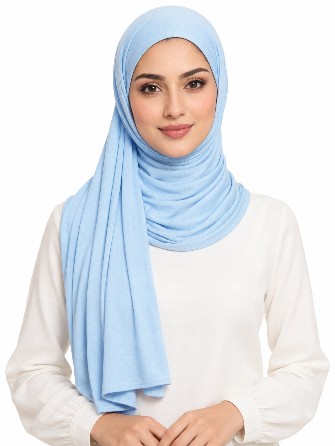 Jersey Stretch Shailah Hijab - Light Blue