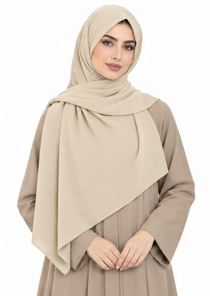 Pearl Bubble Chiffon Shailah - Light Beige