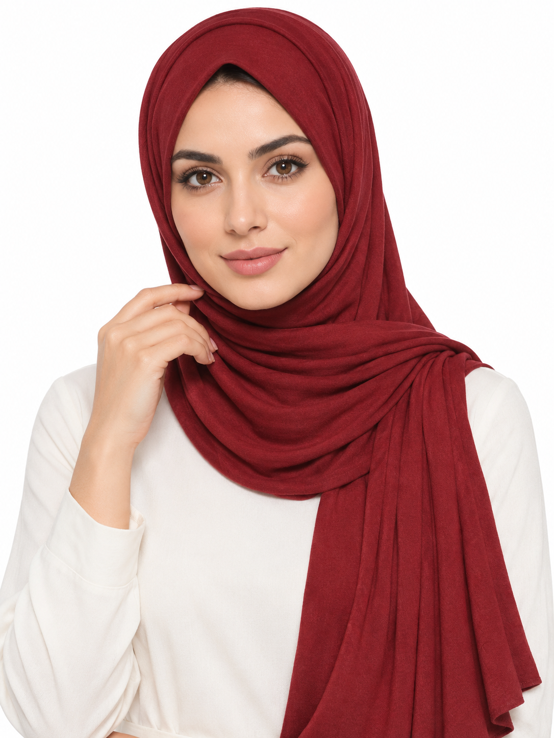 Jersey Stretch Shailah Hijab - Maroon