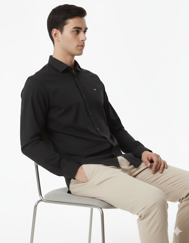 SHADOW-Men’s Slim-Fit Essential  Shirt