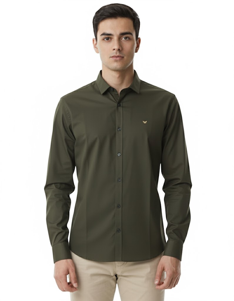 SHADOW-Men’s Slim-Fit Essential  Shirt