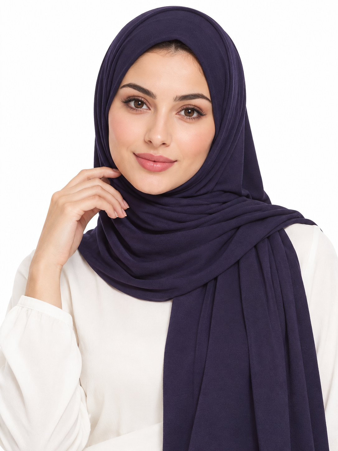 Jersey Stretch Shailah Hijab - Navy Blue