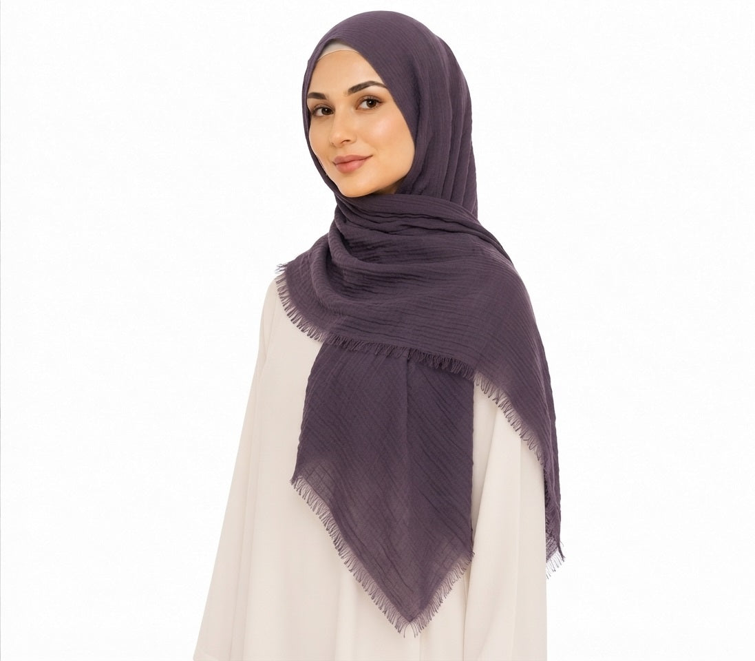 Soft-Touch Poly-Cotton Shailah - Dark Purple