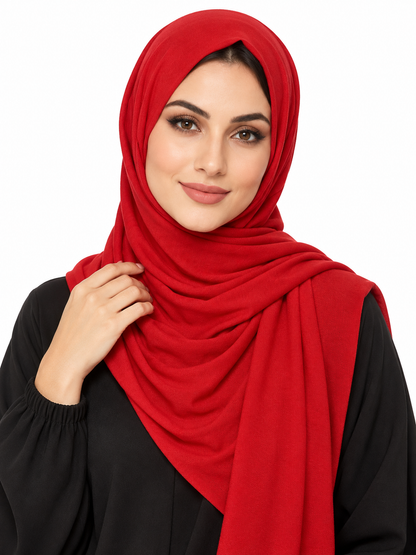 Jersey Stretch Shailah Hijab - Red
