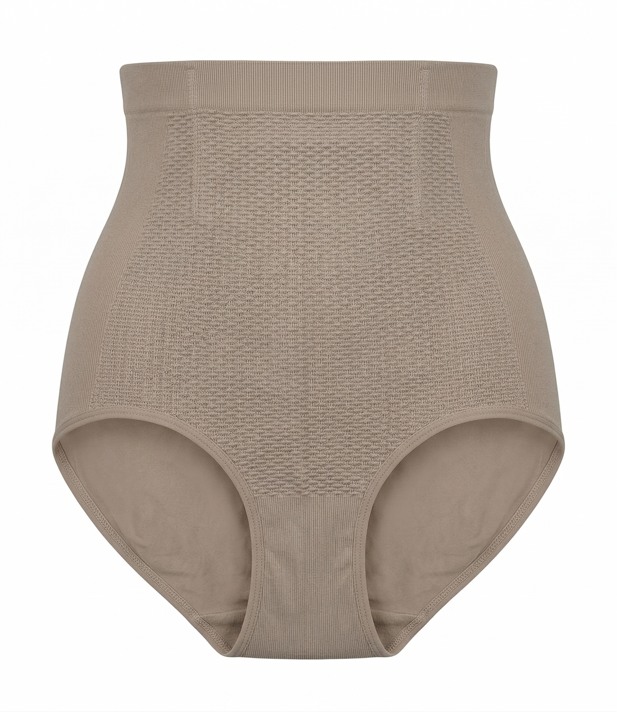 Waffle Knit Tummy Control Shaping Briefs - Grey - view 2