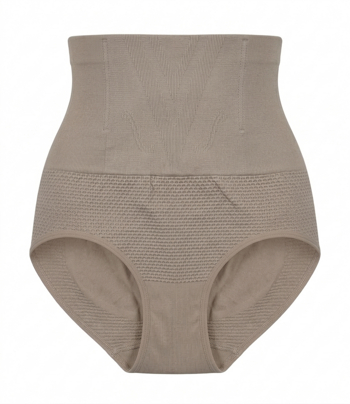 Chevron Honeycomb Tummy Control Shaping Briefs - Tan - view 3